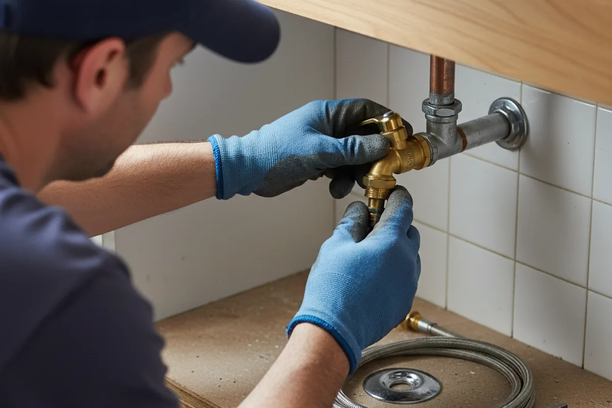Shutoff valve and fitting work during Faucet and Fixture Repair in Des Arc